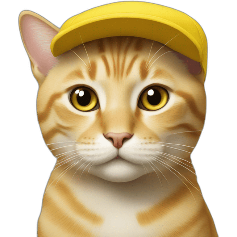 cat in a yellow cap emoji