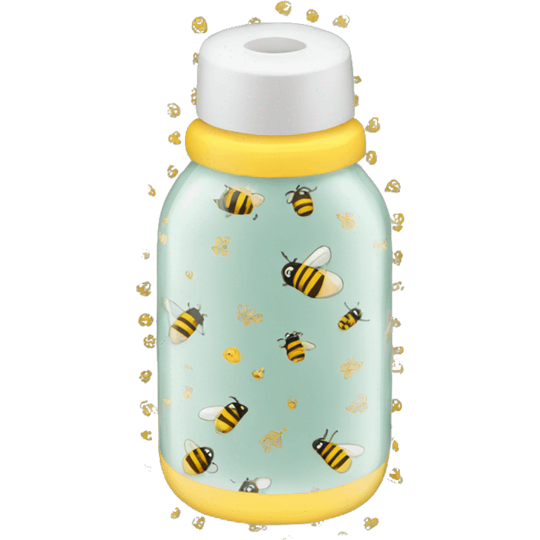 Feeding bottle with bee pattern emoji