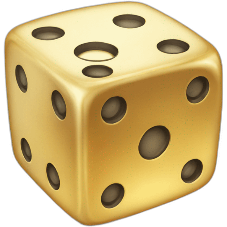 one golden dice emoji