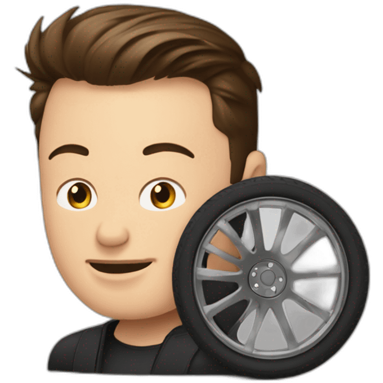 Elon musk faisant une roue emoji