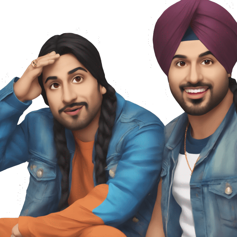 Karan aujla with sidhu moosewala emoji