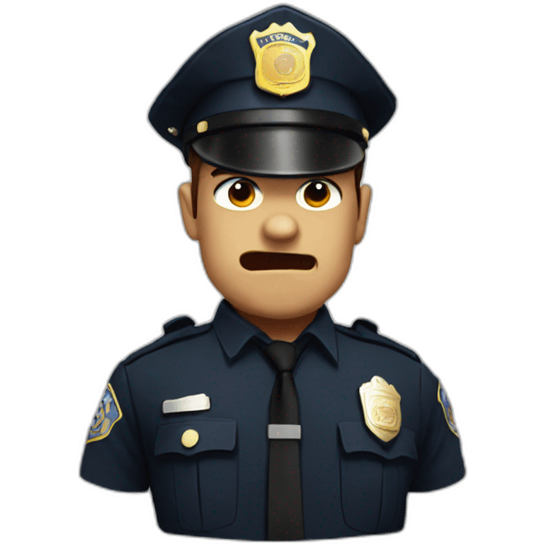 Cops angry emoji