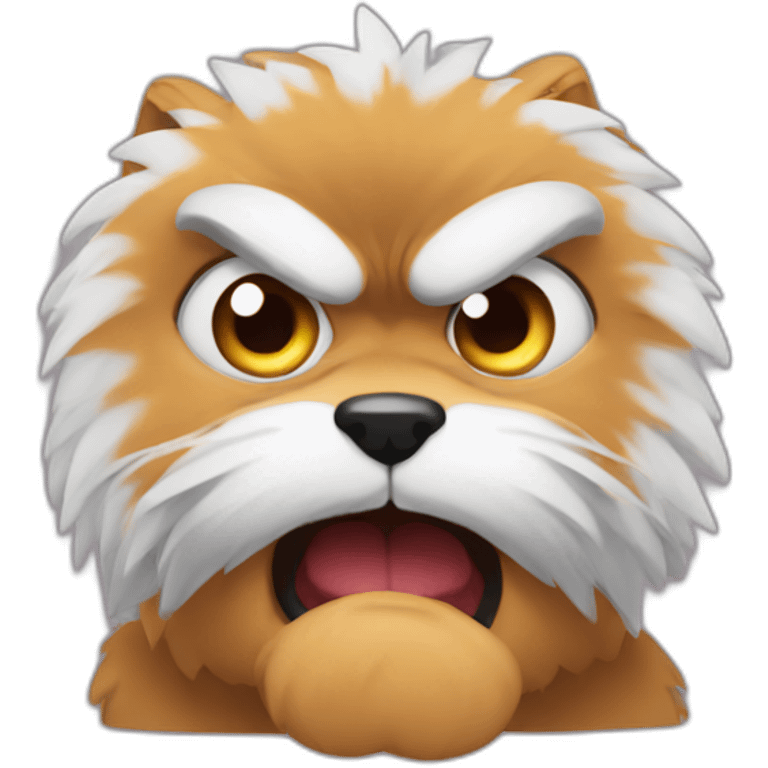 Angry poms emoji