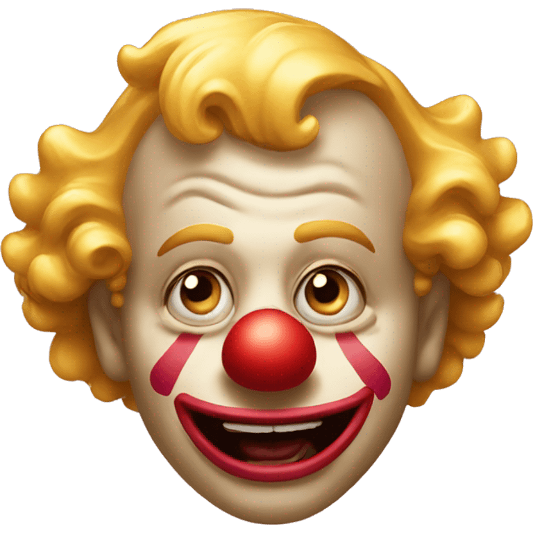 Funny Golden clown  emoji