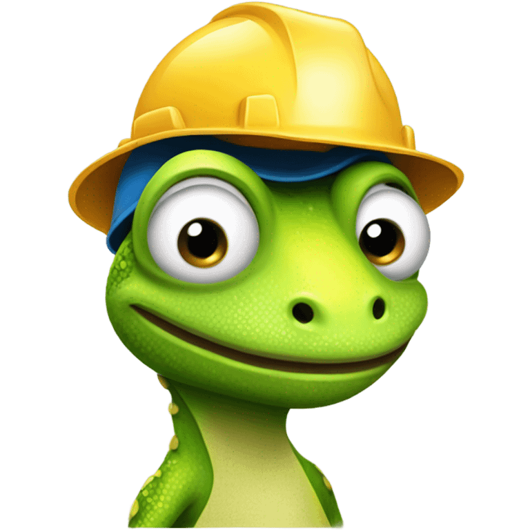 Stinky hard hat gecko emoji