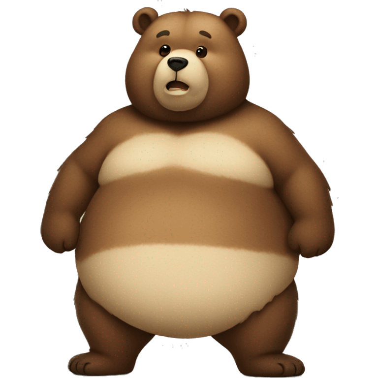 chubby bear with a belly emoji