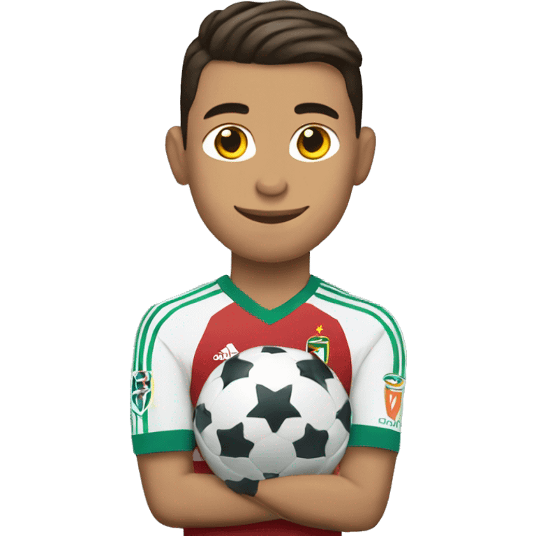 Cristiano Ronaldo women holding two champions league balls emoji