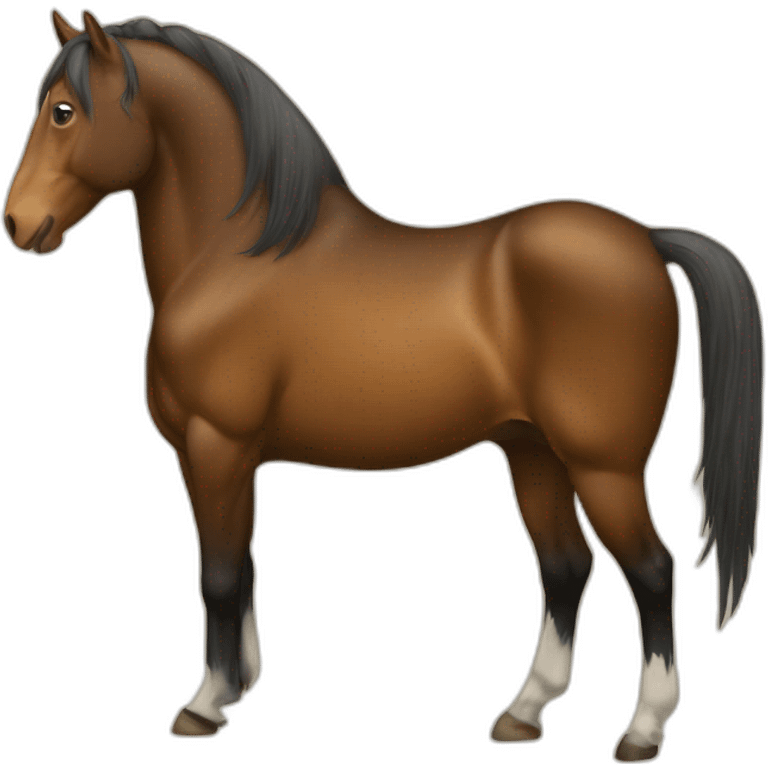 Un cheval dans une toile emoji