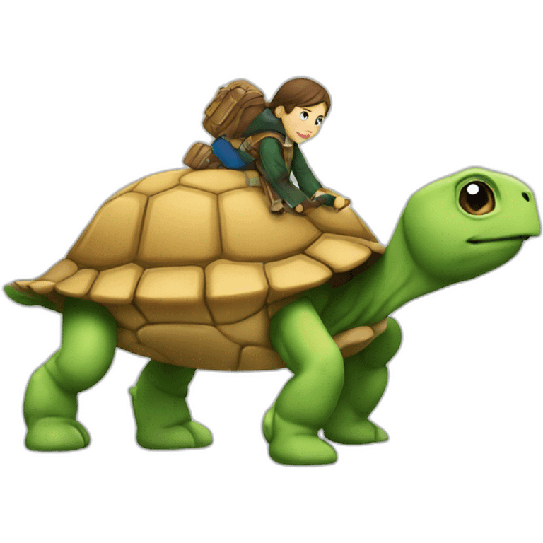 tortue sur cheval emoji