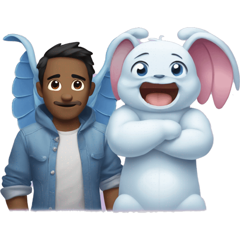 Stitch and angel  emoji