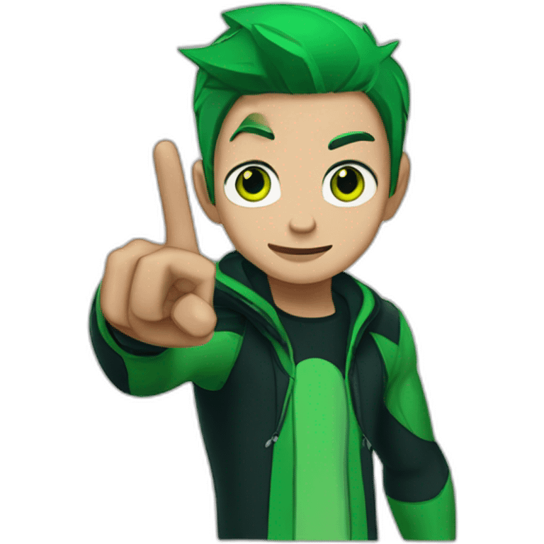 Ben10 pointing finger  emoji