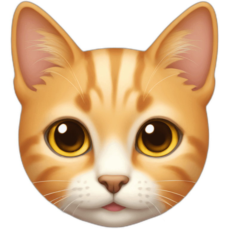 small very-light-orange loving cat emoji