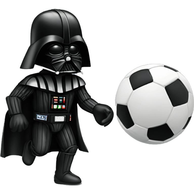 Darth Vader plays football emoji