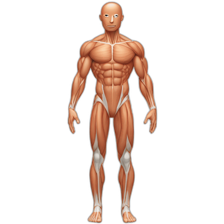 a thin body with draw anatomy muscles emoji