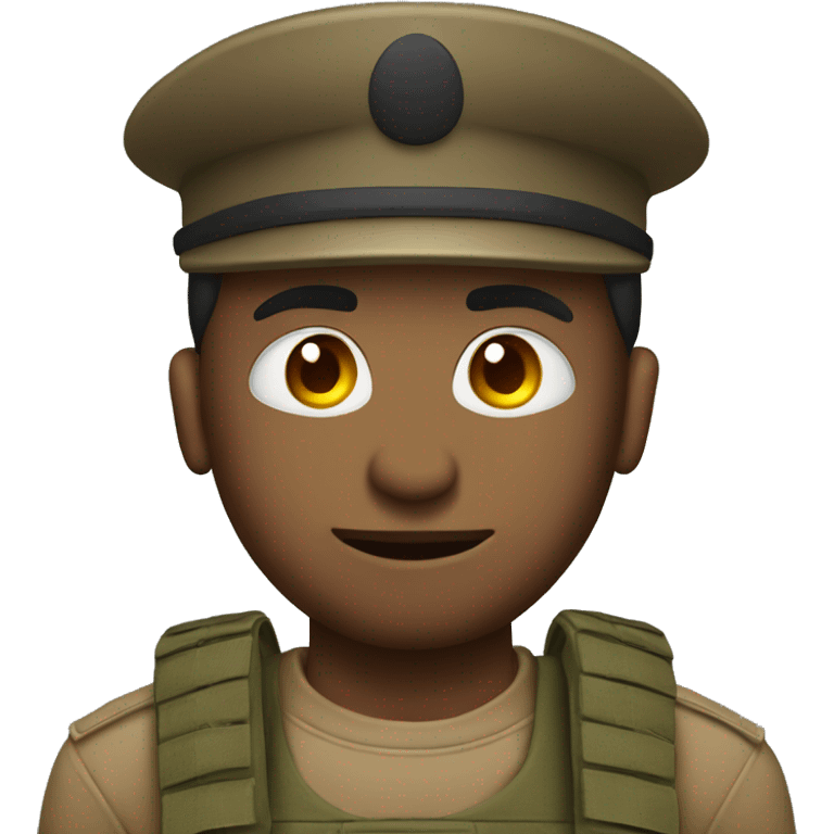 Indian American soldier with question mark face emoji