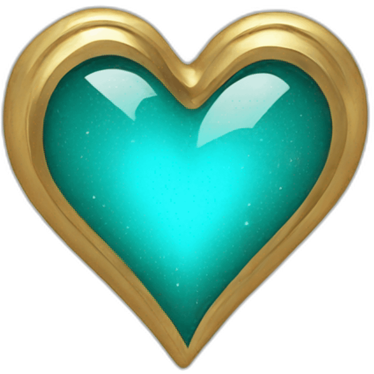 spark Turquoise blue heart emoji