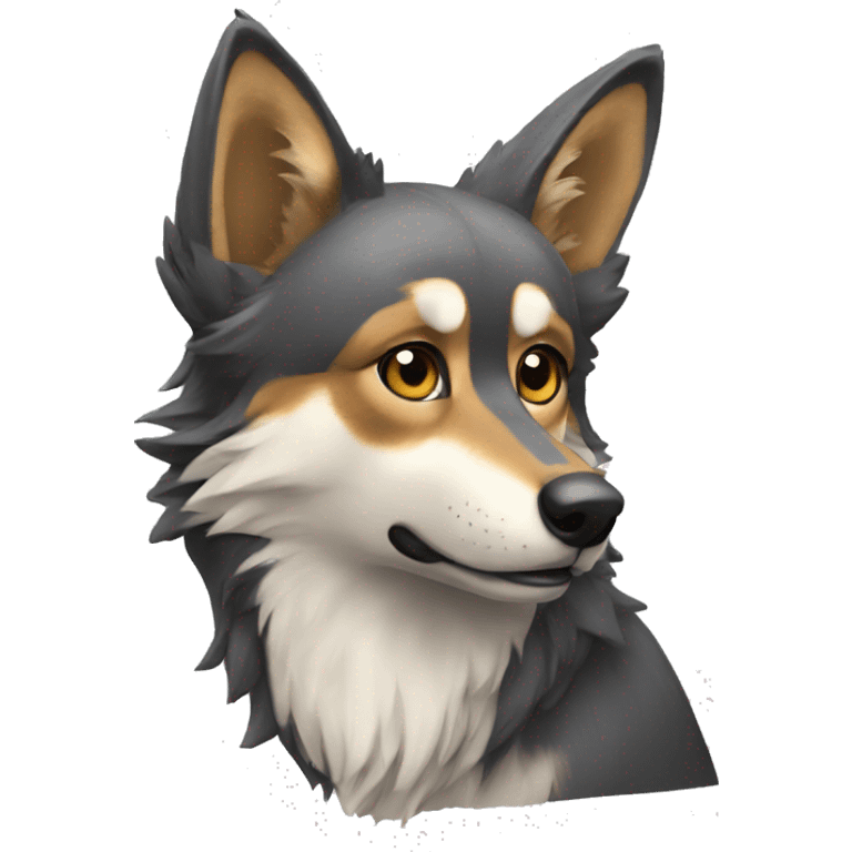 Un loup-papillon  emoji