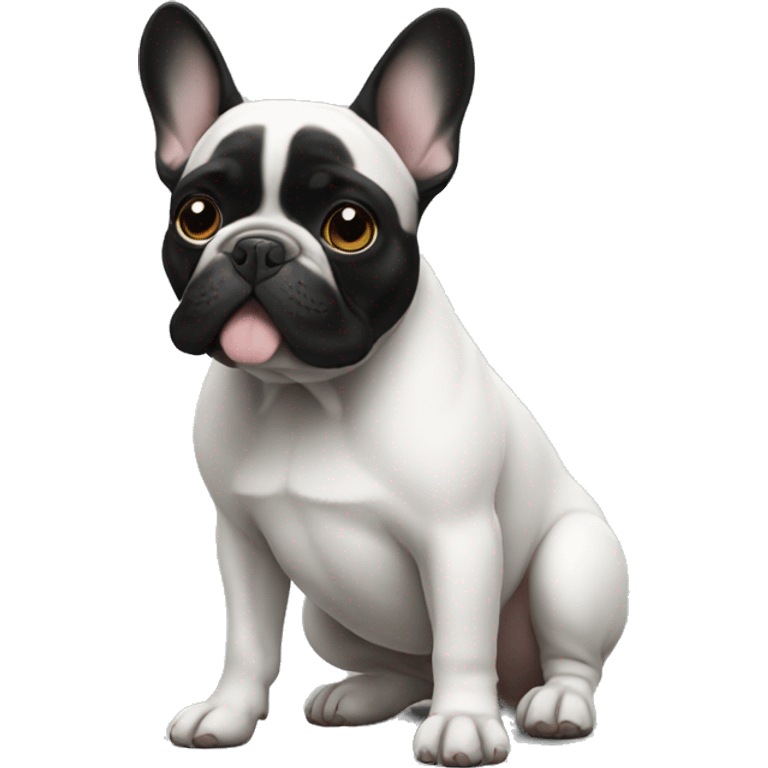 French bulldog black emoji