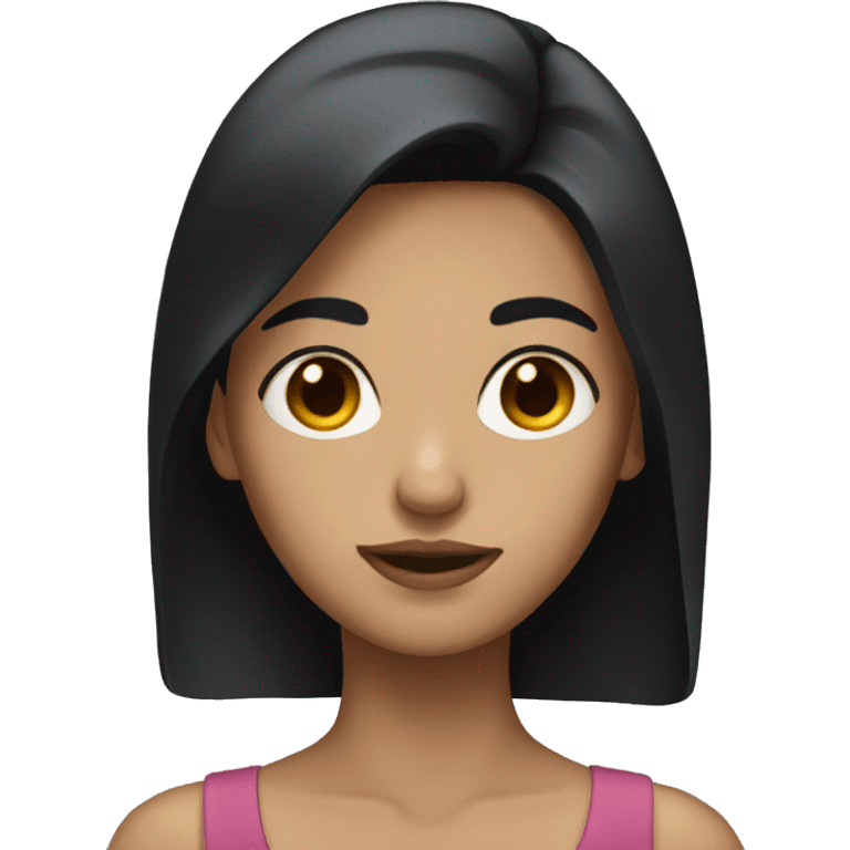 Girl with black hair  emoji