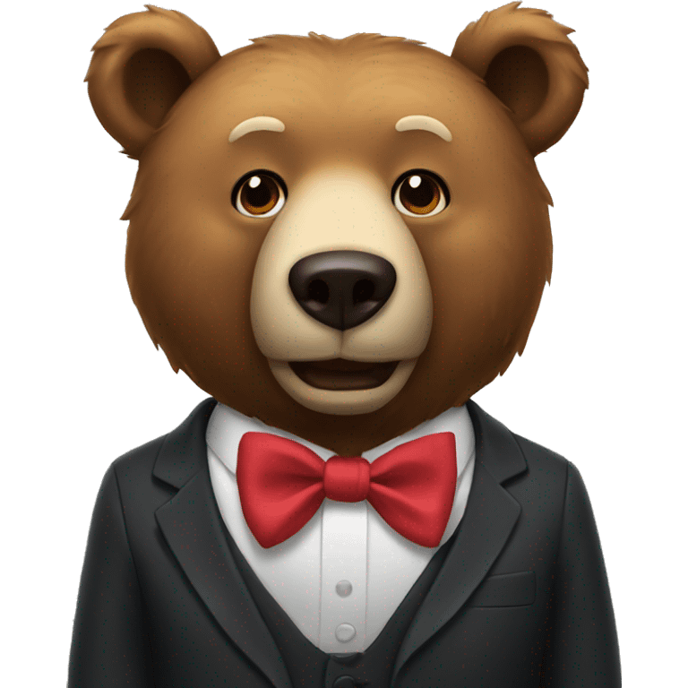 bear with a bow tie emoji