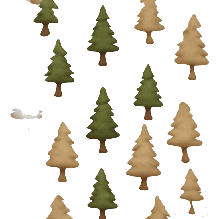 Beige chrimas tree￼ emoji