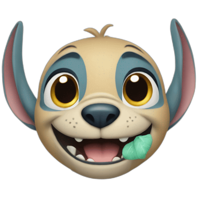 Stitch in good humour emoji