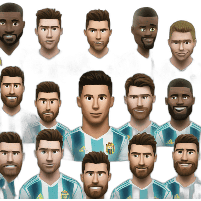 Ronaldo fait le sui devant Messi  emoji