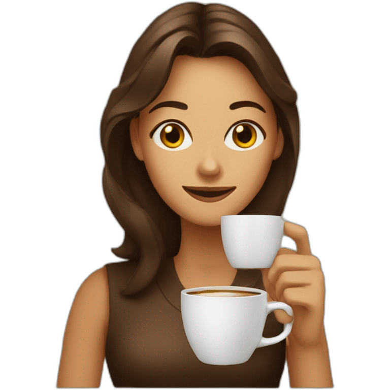 Coffee and woman  emoji