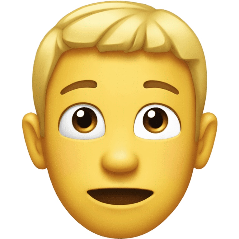 An emoji face with both hands placed behind its ears, palms facing forward, as if trying to listen carefully or playfully emphasizing its ears emoji