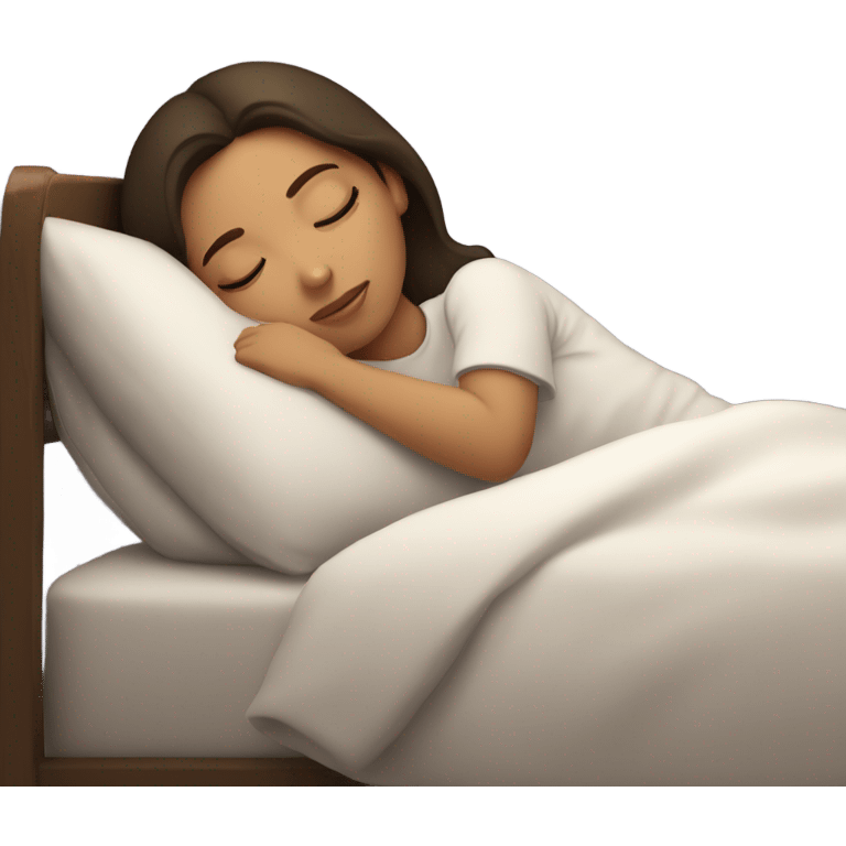 Brunette girl sleeping emoji