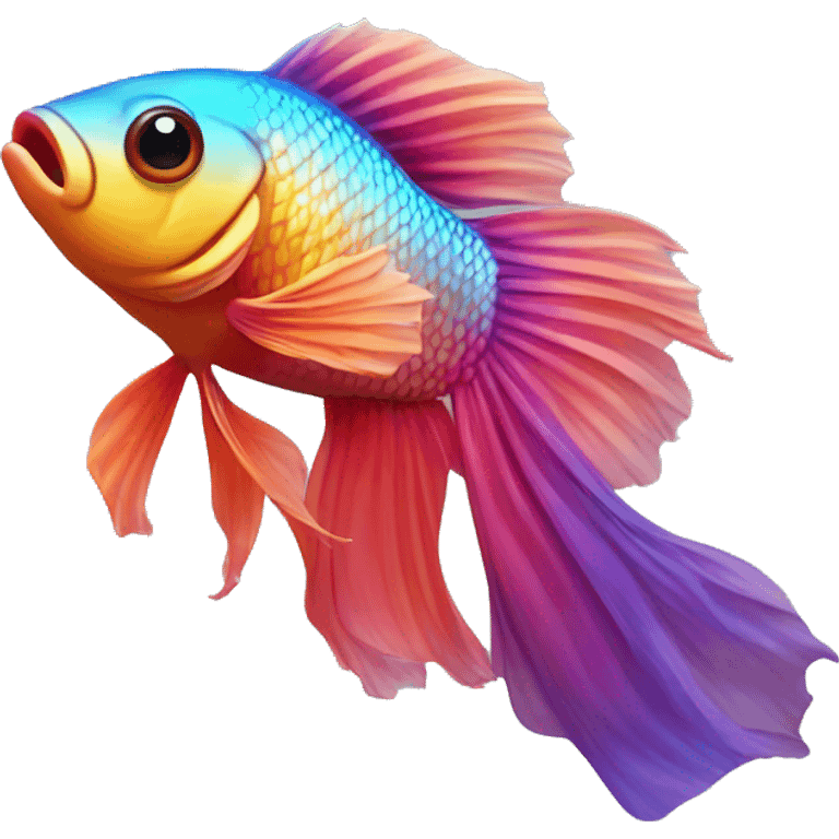 Sunset gradient beta fish emoji