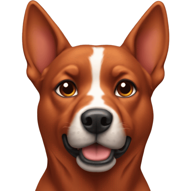 solid red dog with pointed ears emoji