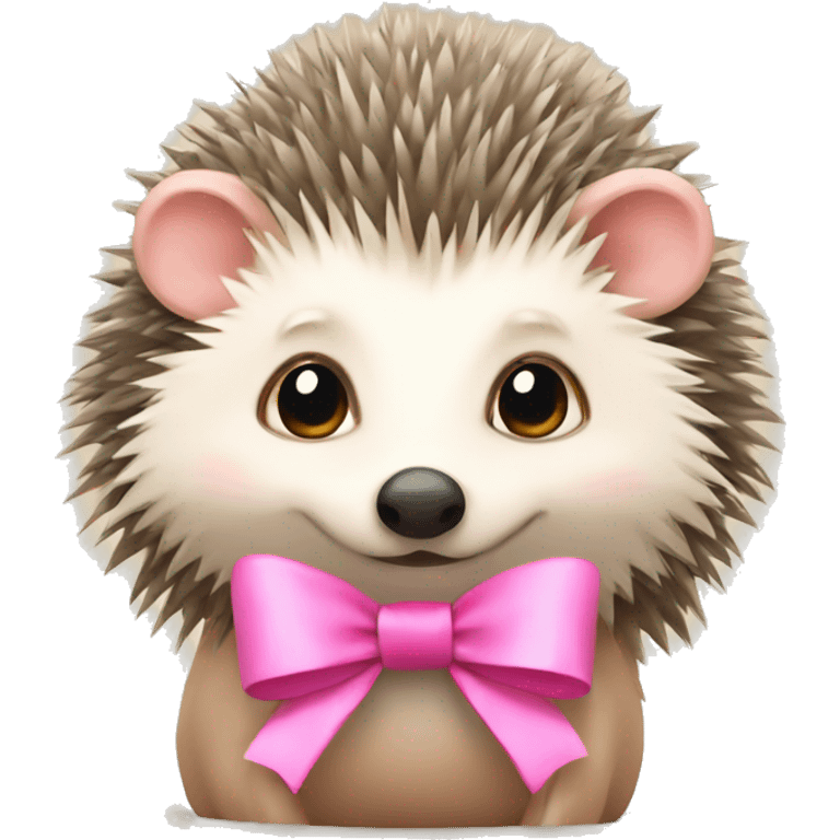 hedgehog with a pink bow emoji