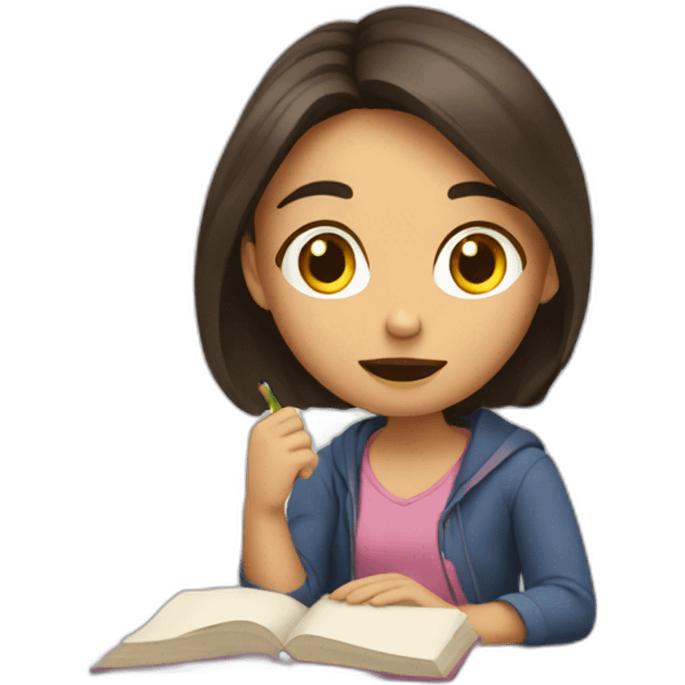 girl annoying studying emoji