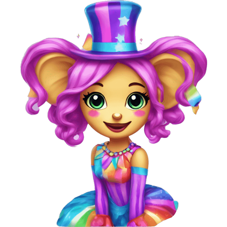 lisa frank circus acrobat emoji