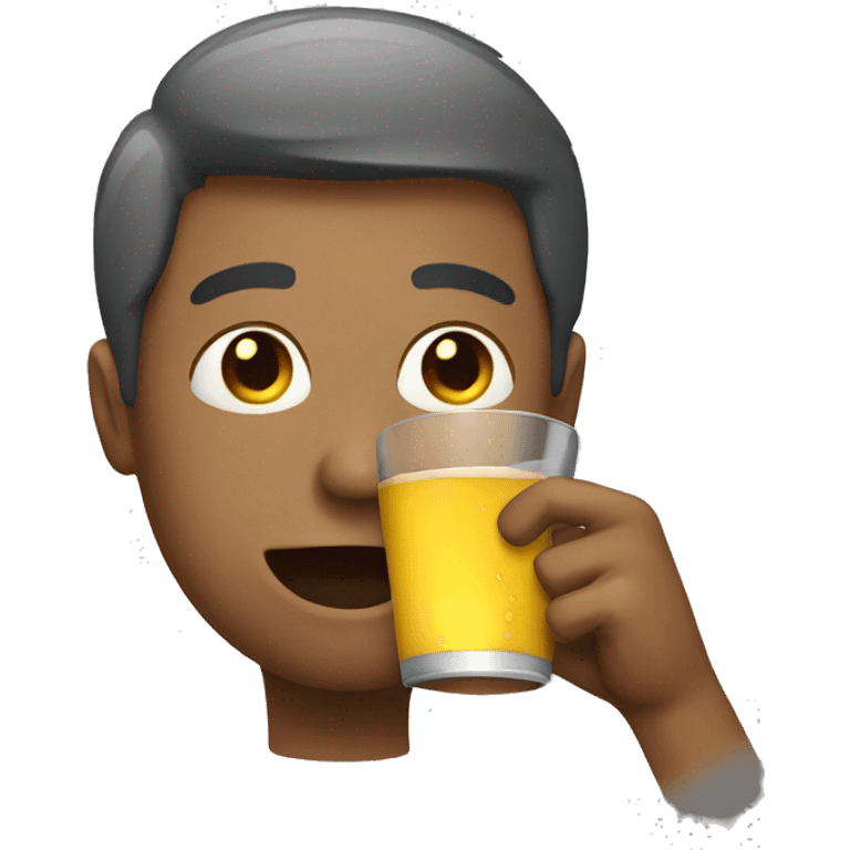 Guy drinking  emoji