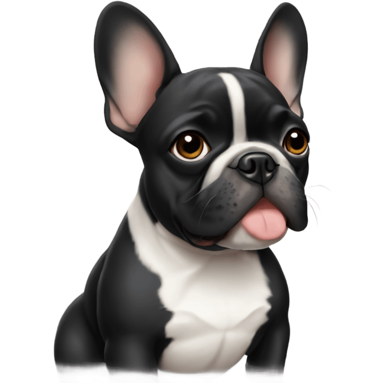 Black French Bulldog emoji