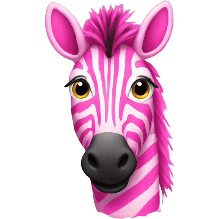 Pink zebra emoji