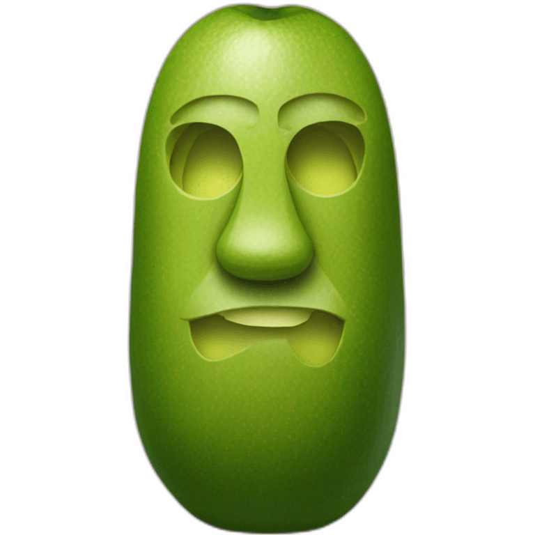 avocado moai statue emoji