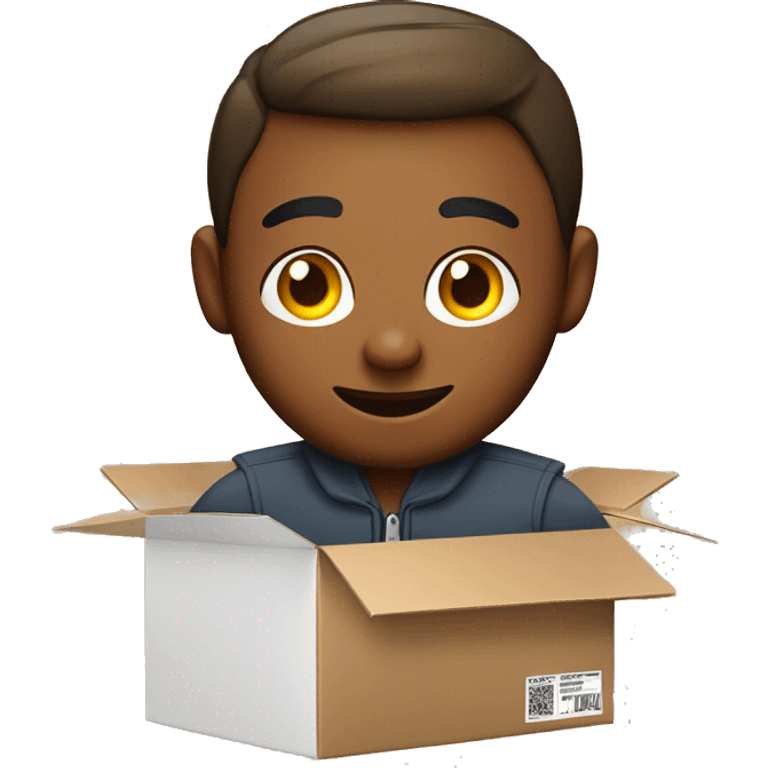 A food delivery man in a food delivery box

 emoji