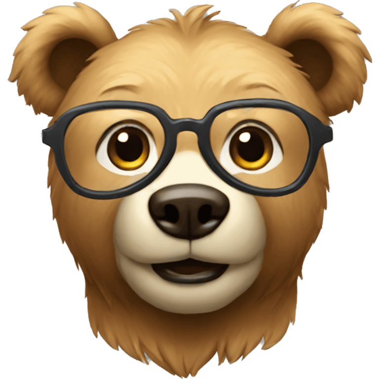 nerdy bear emoji