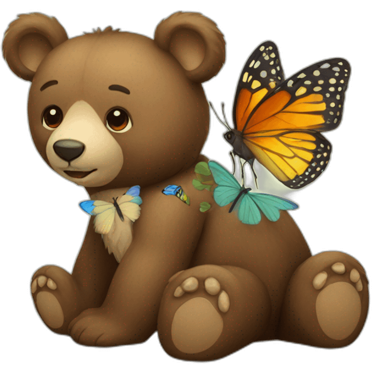 A bear with a butterfly emoji