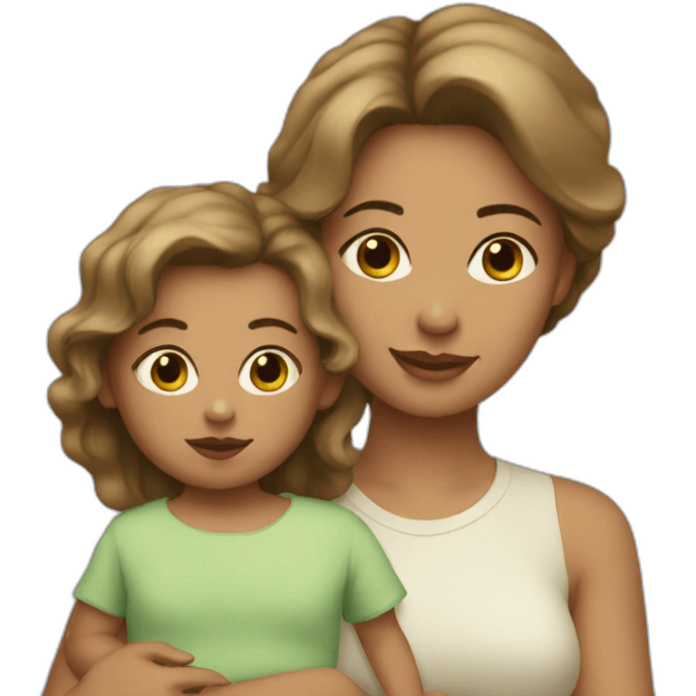 Woman with dark blonde hair with baby boy emoji