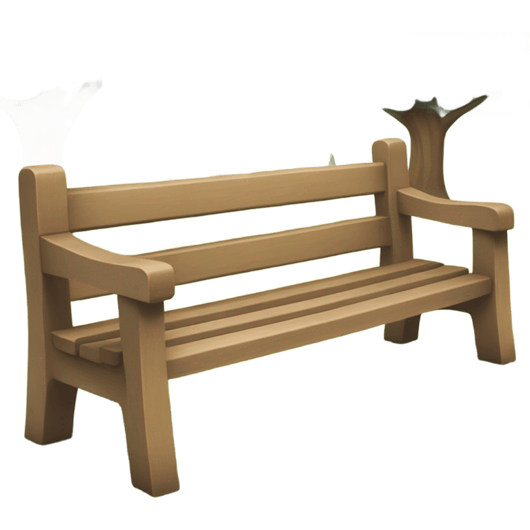 Park with a bench emoji