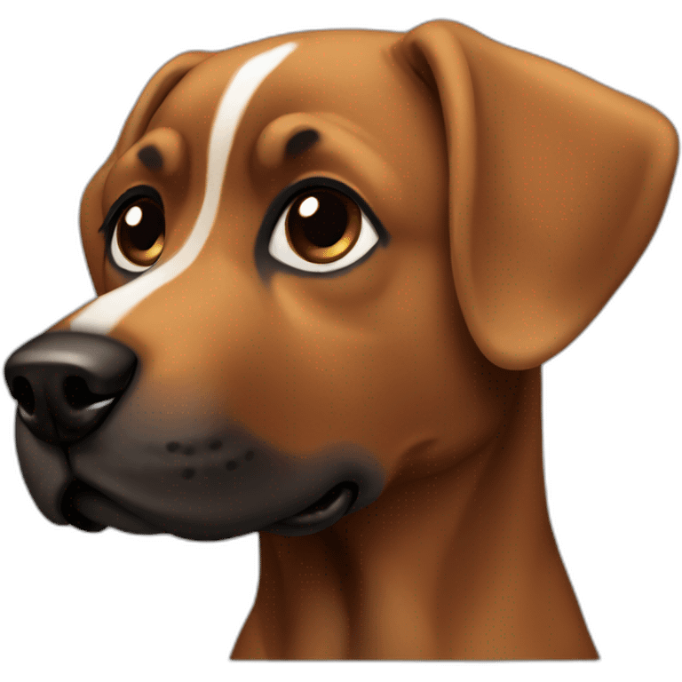 dog brown black emoji