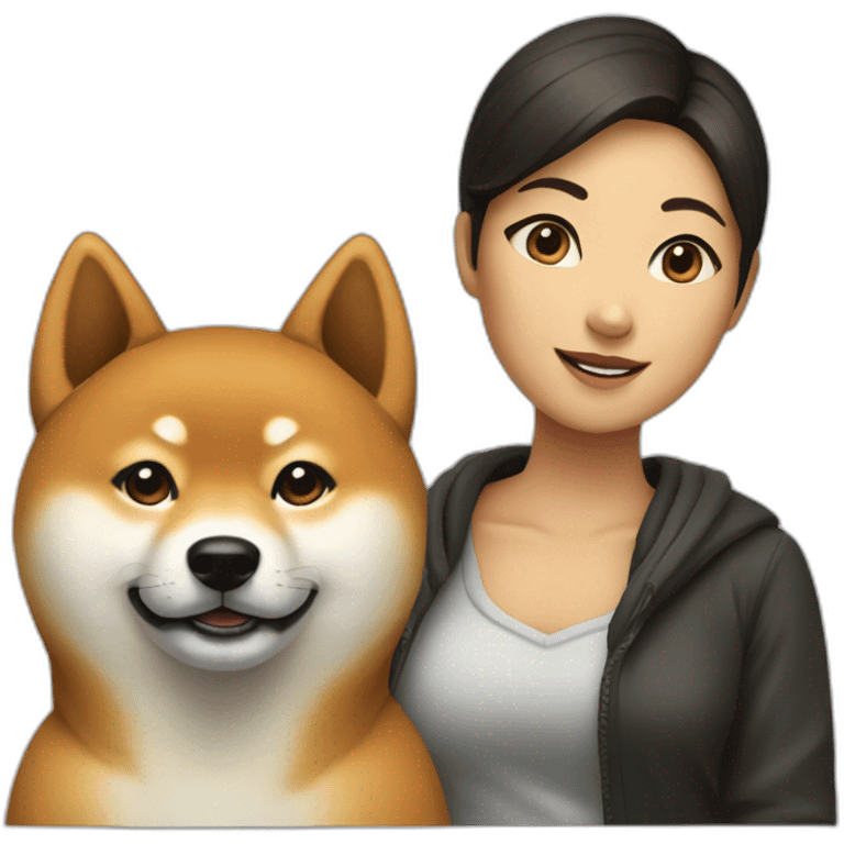 Shiba inu woman emoji