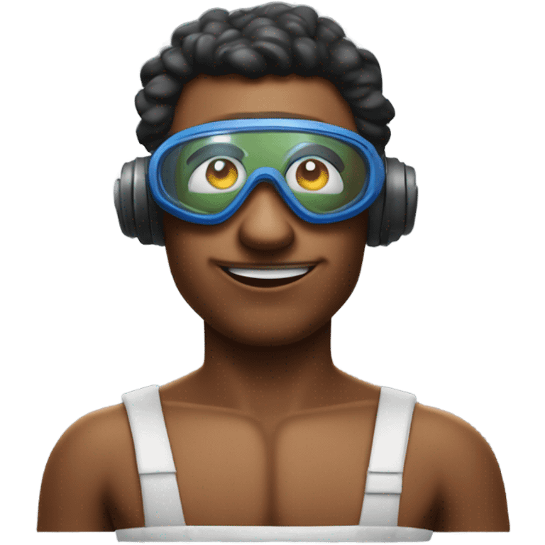 martian barman shirtless and goggles emoji