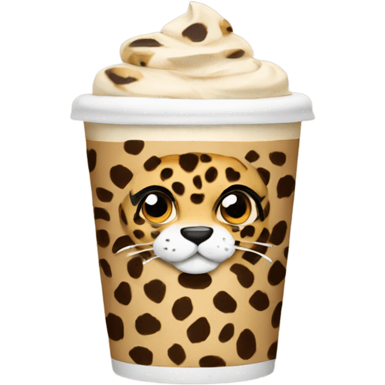 Leopard latte emoji