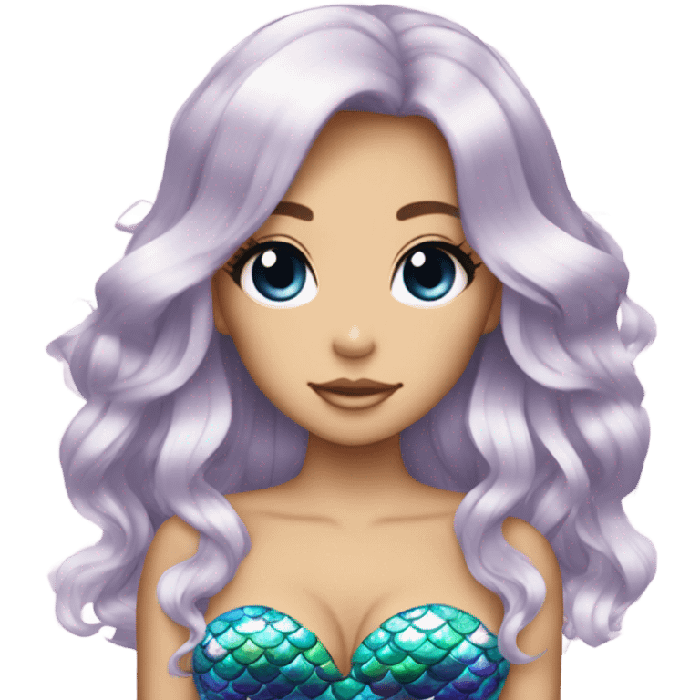 mermaid hime gyaru girl with fish scales emoji