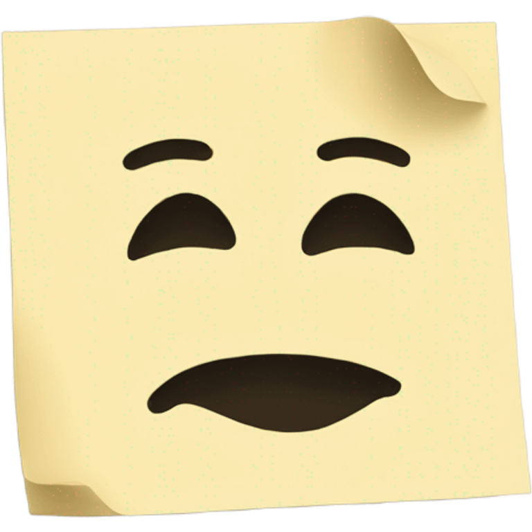 sticky note beige emoji